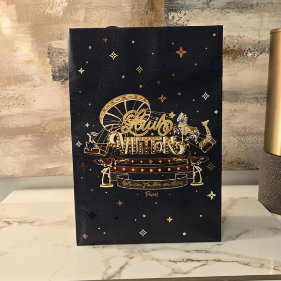 Louis Vuitton Navy Blue Collector Bag – Embossed ‘Maison Fondée en 1854’ – Paris - Picture 7 of 7